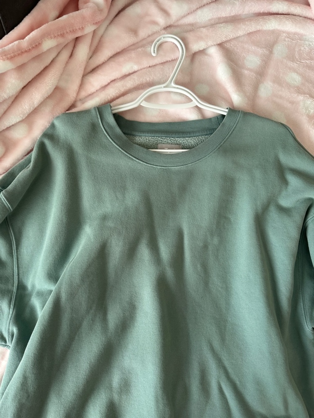 TNA Crewneck Sweater in Sage Green